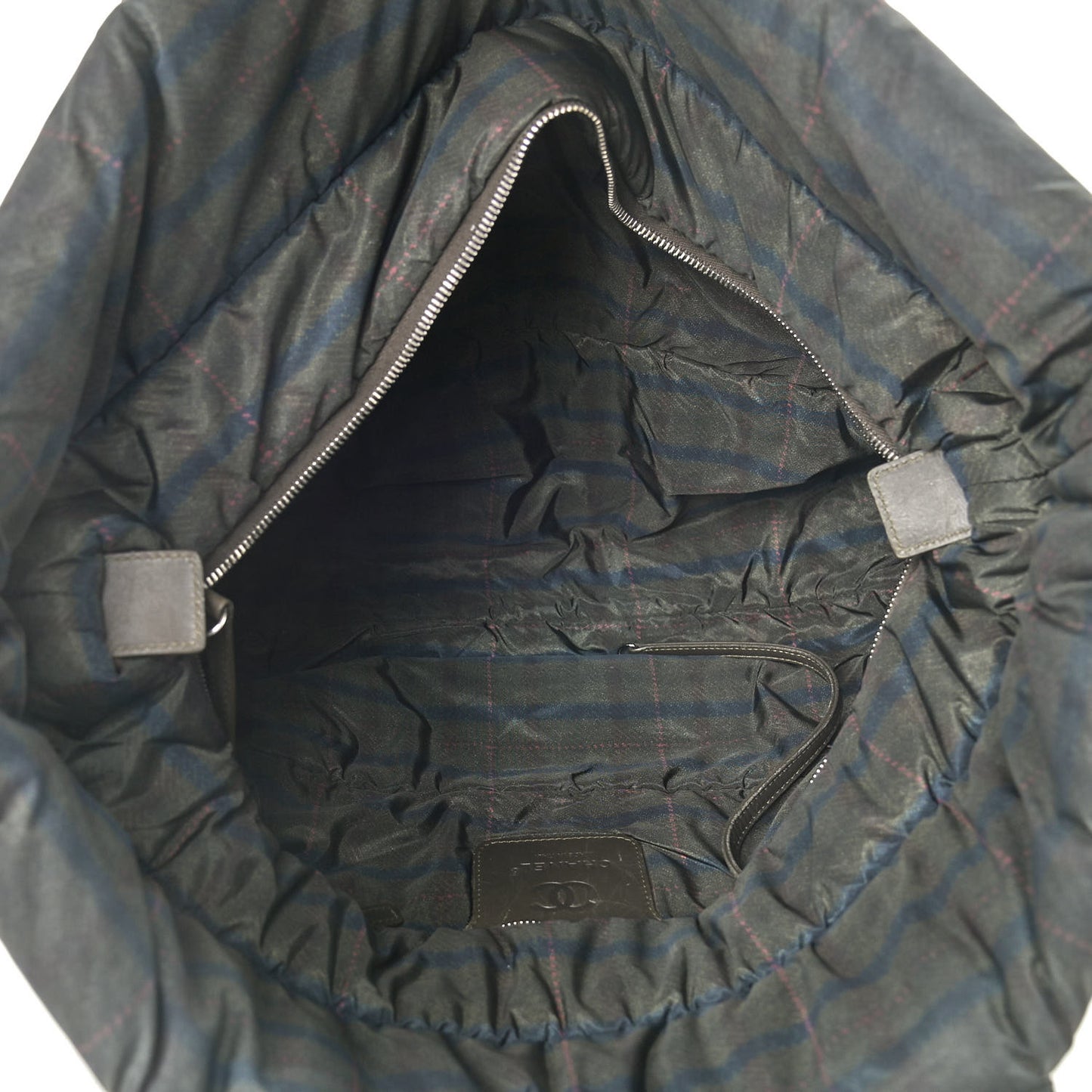 Nylon Quilted Large Coco Cocoon Tote Khaki