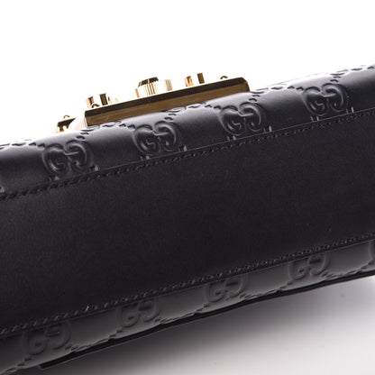 Gucci Guccissima Small Padlock Shoulder Bag Black 10 of 16