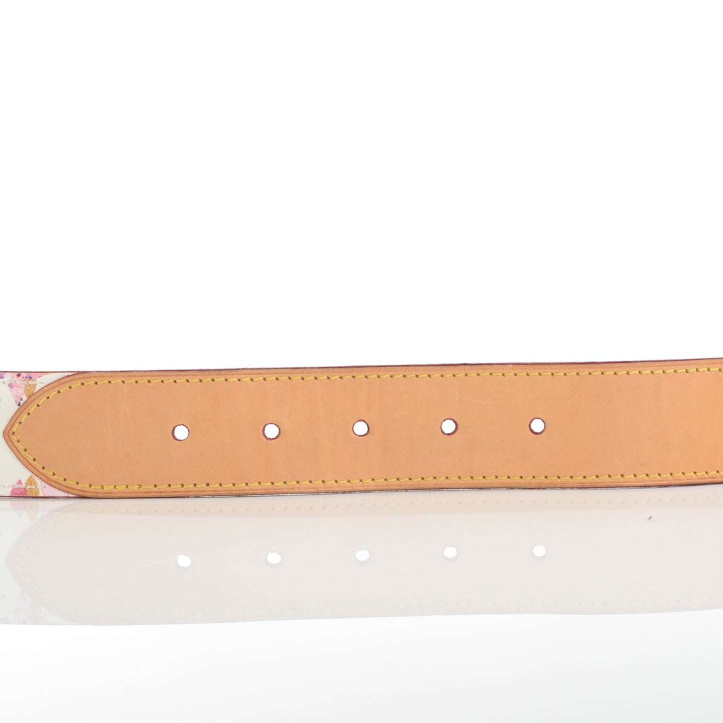 Monogram Watercolor Aquarelle Belt 90 36 White