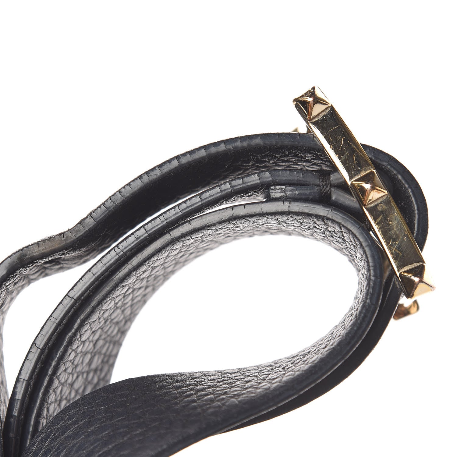 Valentino Garavani Pebbled Calfskin Small Rockstud Flip-Lock Messenger Bag Black 9 of 15