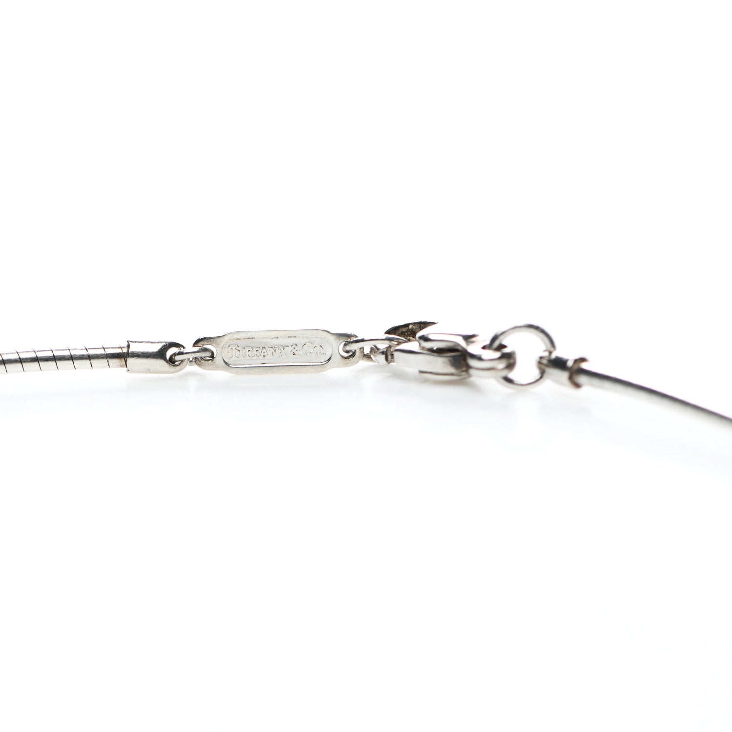 Tiffany Sterling Silver Heart Wire Pendant Necklace 5 of 6