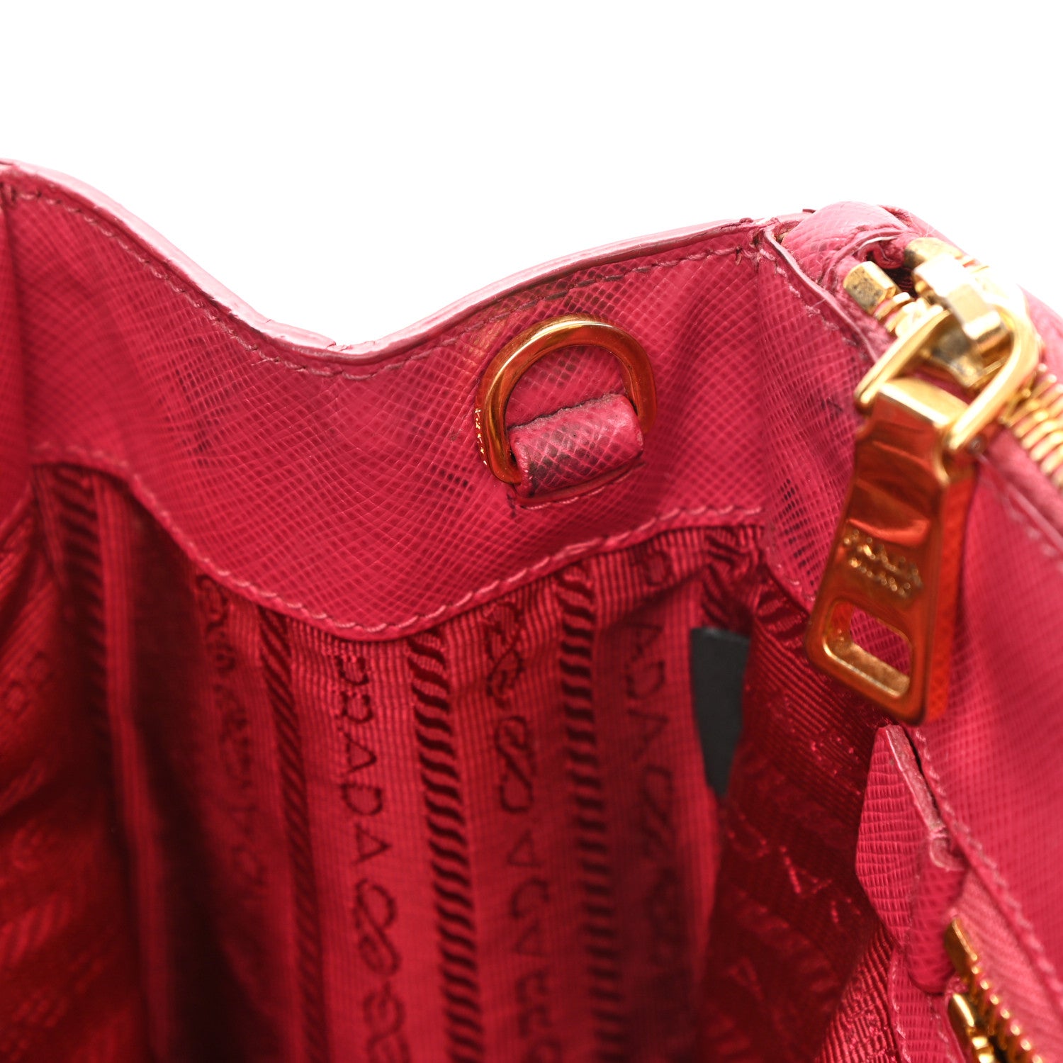 Prada Saffiano Medium Galleria Double Zip Tote Peonia 11 of 12