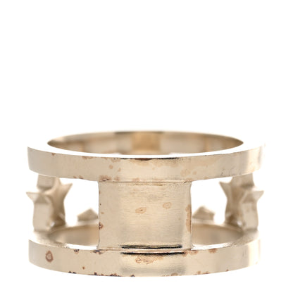 Chanel Metal Crystal CC Star Ring 52 6 Light Gold 3 of 8