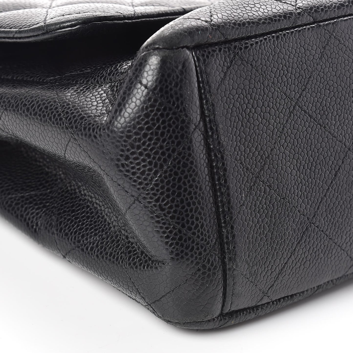 Caviar Quilted Maxi Double Flap Black