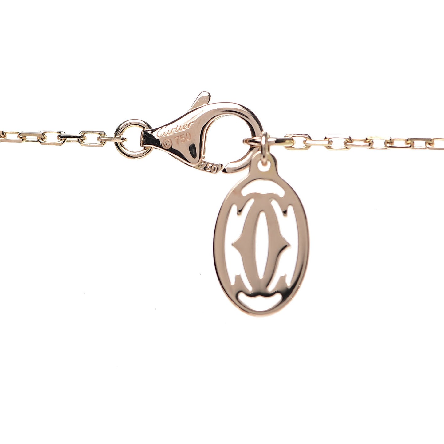 18K Pink Gold Diamond SM D'Amour Pendant Necklace