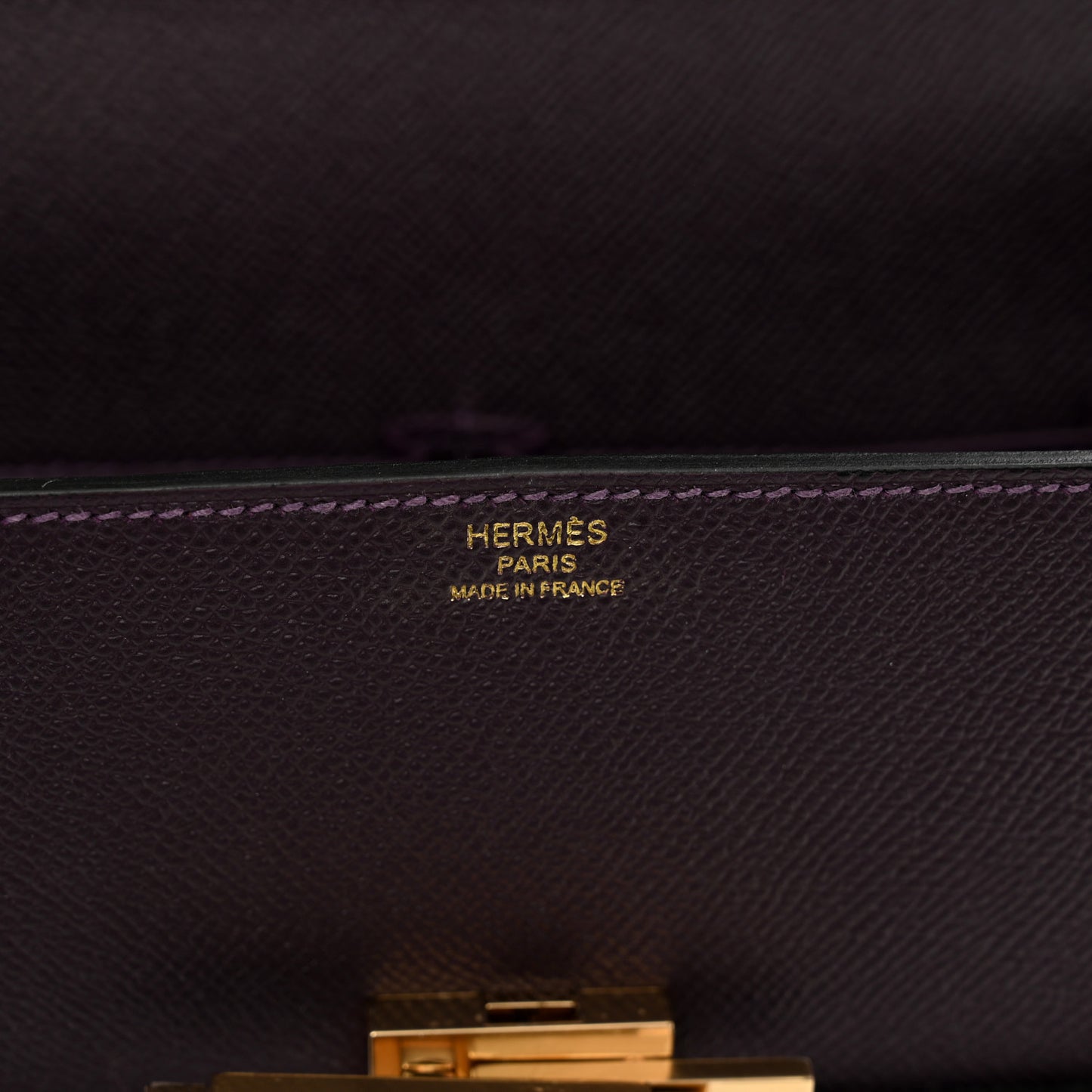 Epsom Cinhetic Boxy Top Handle Bag Raisin