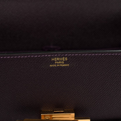 Hermes Epsom Cinhetic Boxy Top Handle Bag Raisin 7 of 10