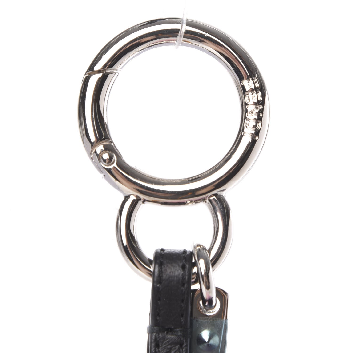 Fendi Mink Goat Fur QuTweet Bag Bug Charm Marshmallow Black 4 of 5