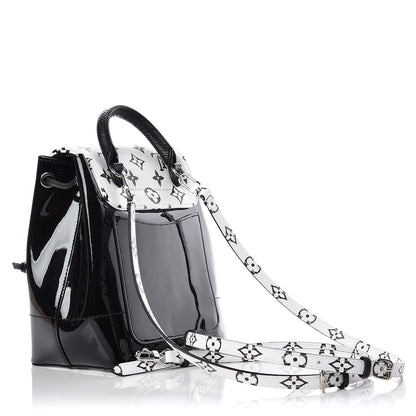 Louis Vuitton Patent Monogram Hot Springs Backpack Black White 4 of 11