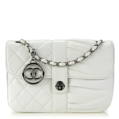 Chanel Lambskin Quilted Pile Ou Face Flap White 1 of 7