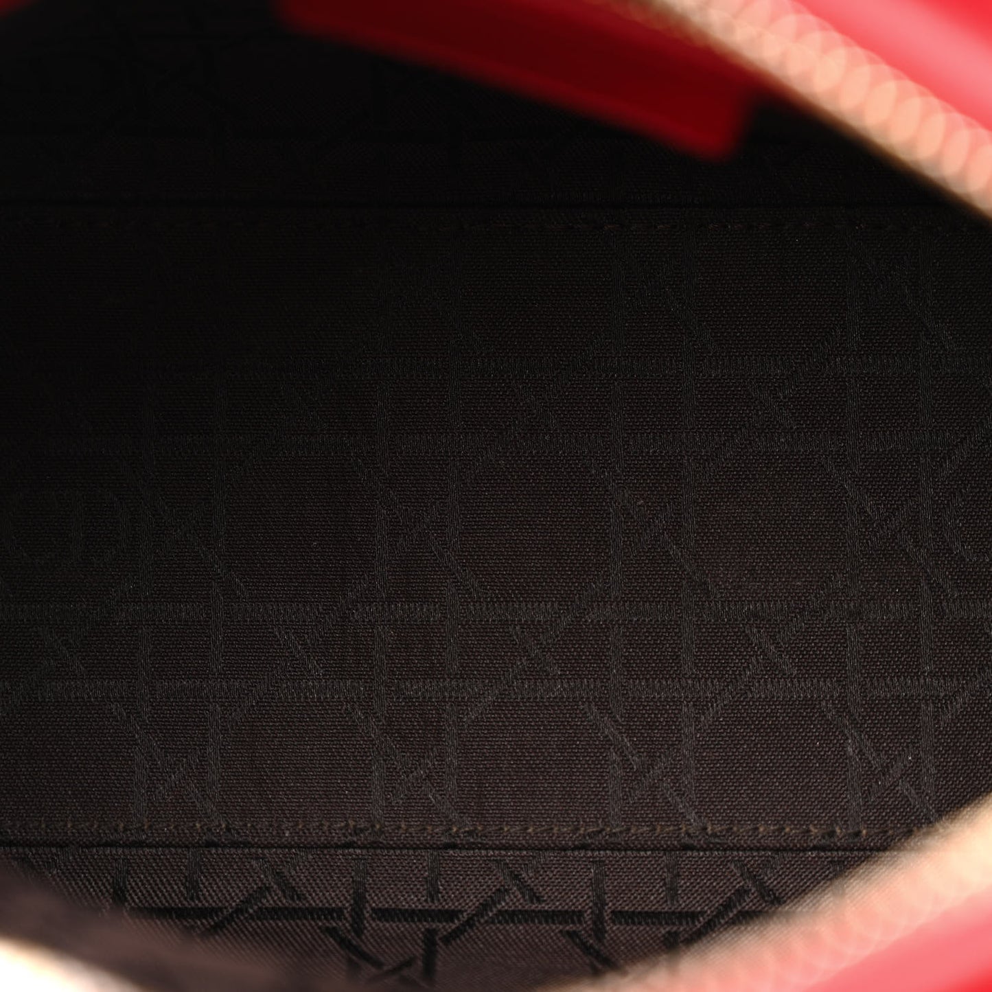 Lambskin Cannage Medium Lady Dior Red