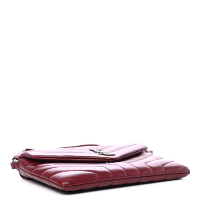 Saint Laurent Calfskin Y Quilted Monogram Loulou Flap Bag Palissandre 3 of 4