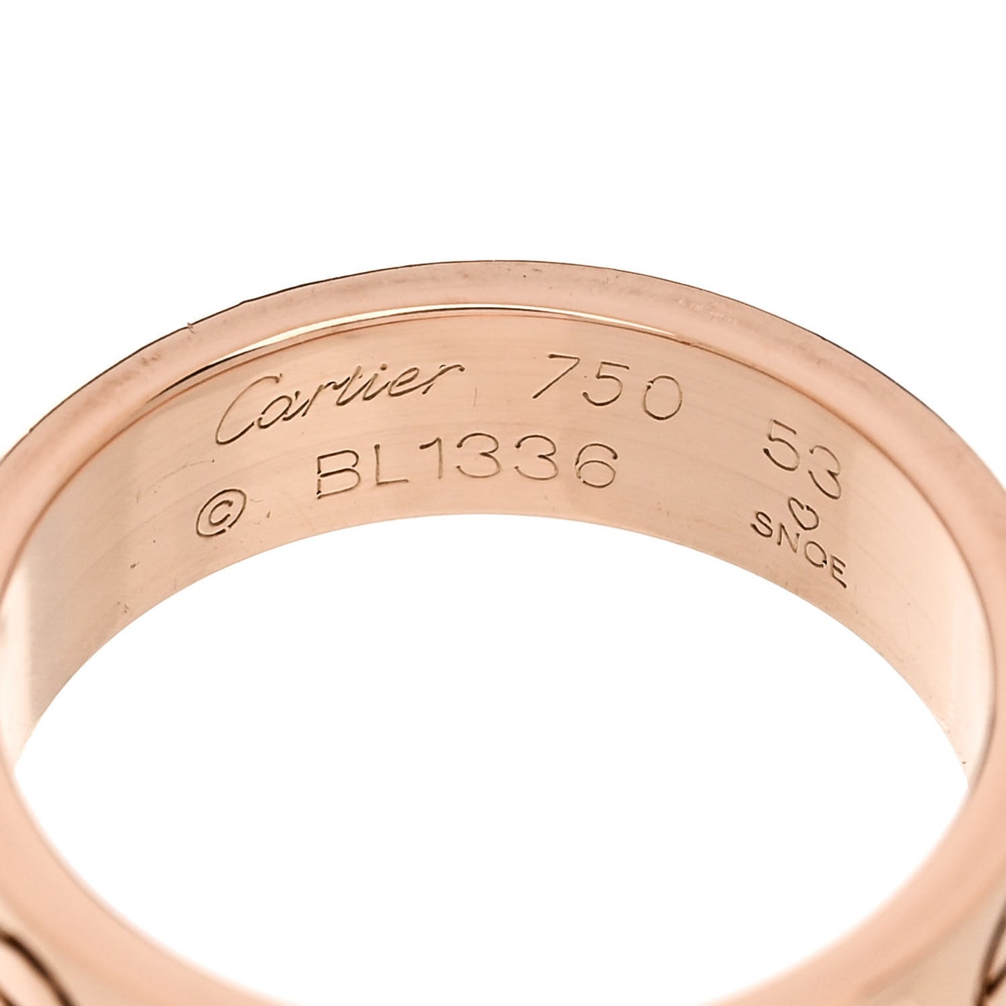18K Pink Gold 5.5mm LOVE Ring 53 6.5