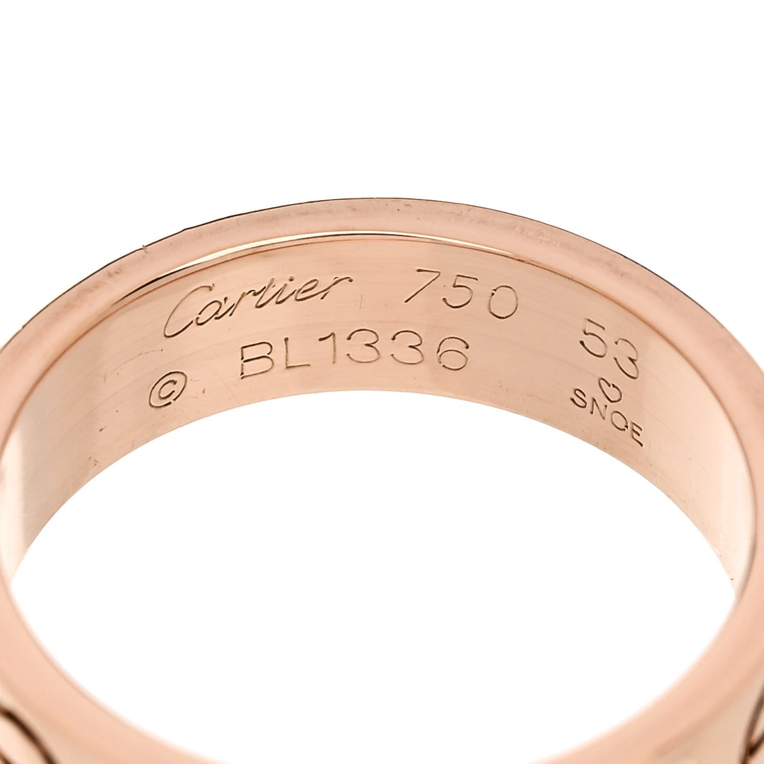 Cartier 18K Pink Gold 5.5mm LOVE Ring 53 6.5 4 of 4
