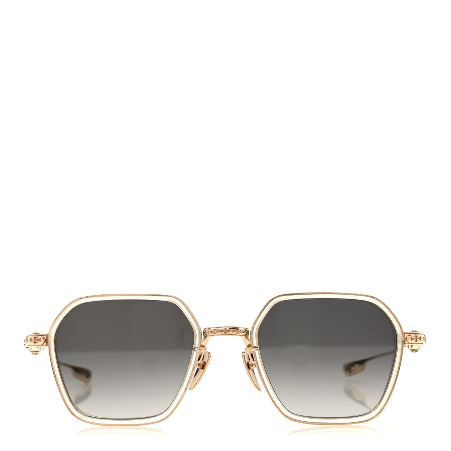 Metal Acetate Danger Zone Sunglasses Clear Gold