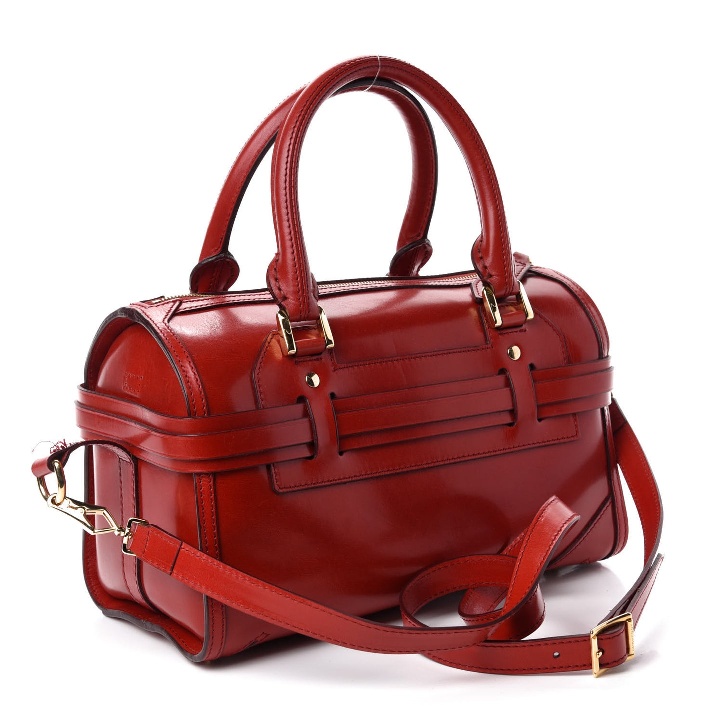 Bridle Calfskin Medium Alchester Bowling Bag Red