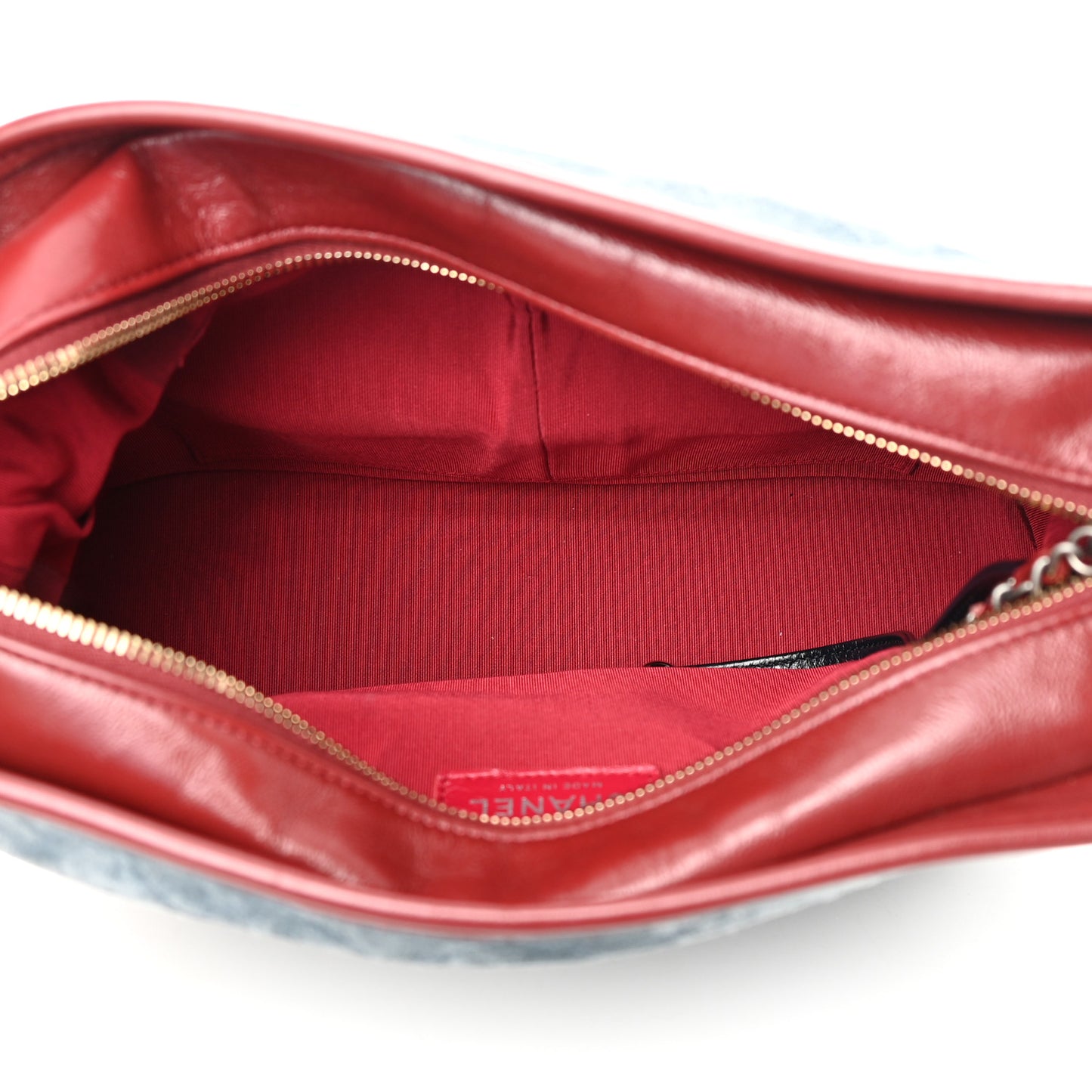 Suede Calfskin Quilted Medium Gabrielle Hobo Blue