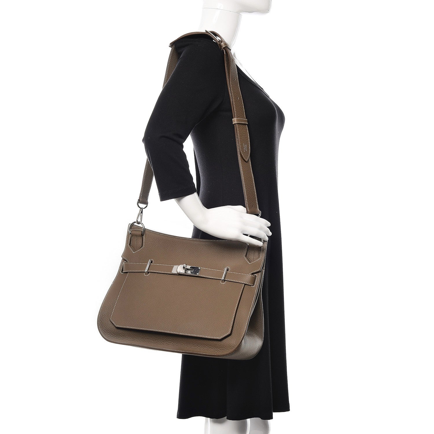 Hermes Taurillon Clemence Jypsiere 31 Etoupe 2 of 8