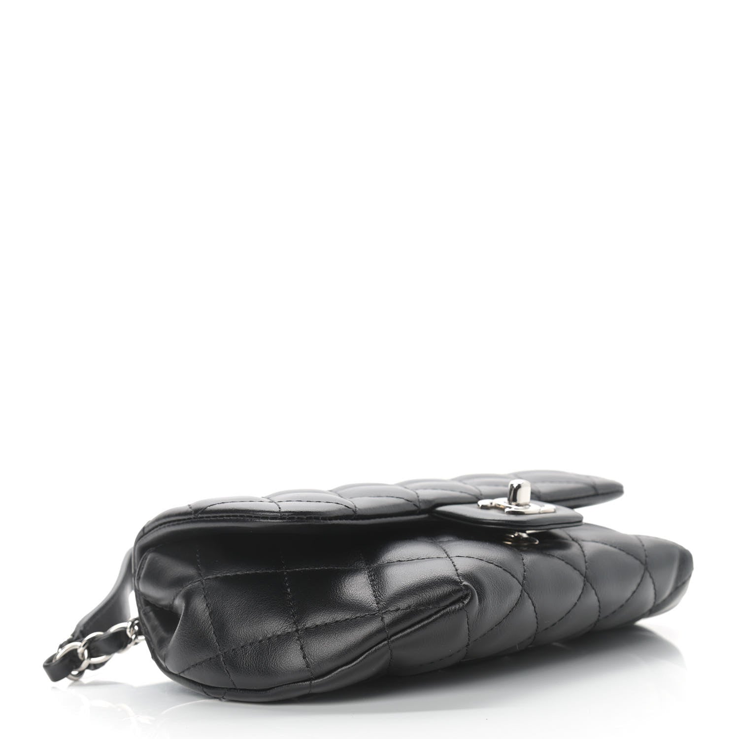 Chanel Calfskin Quilted CC Uniform Flap Belt Bag Black 4 of 11