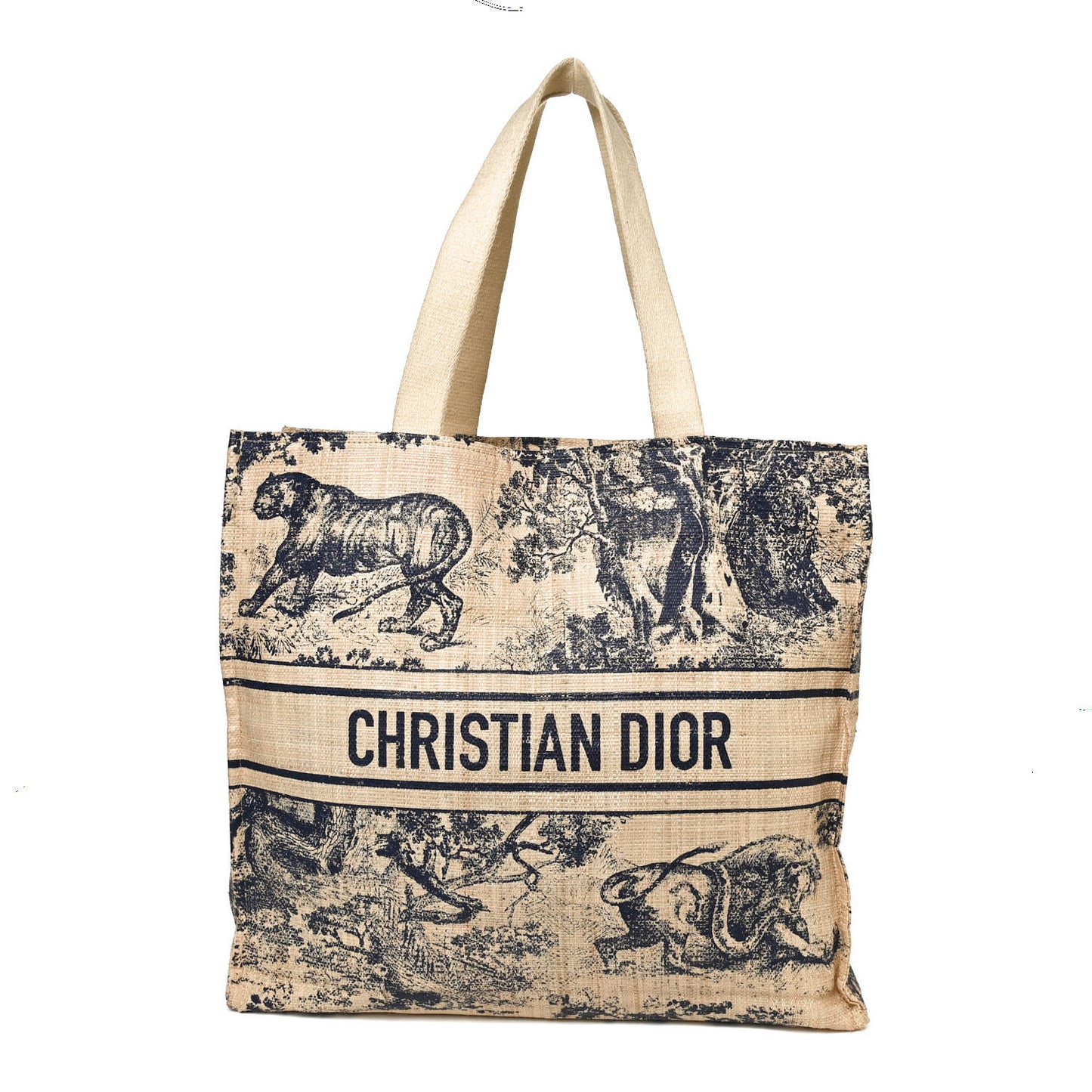 Straw Dioriviera Tote Beige