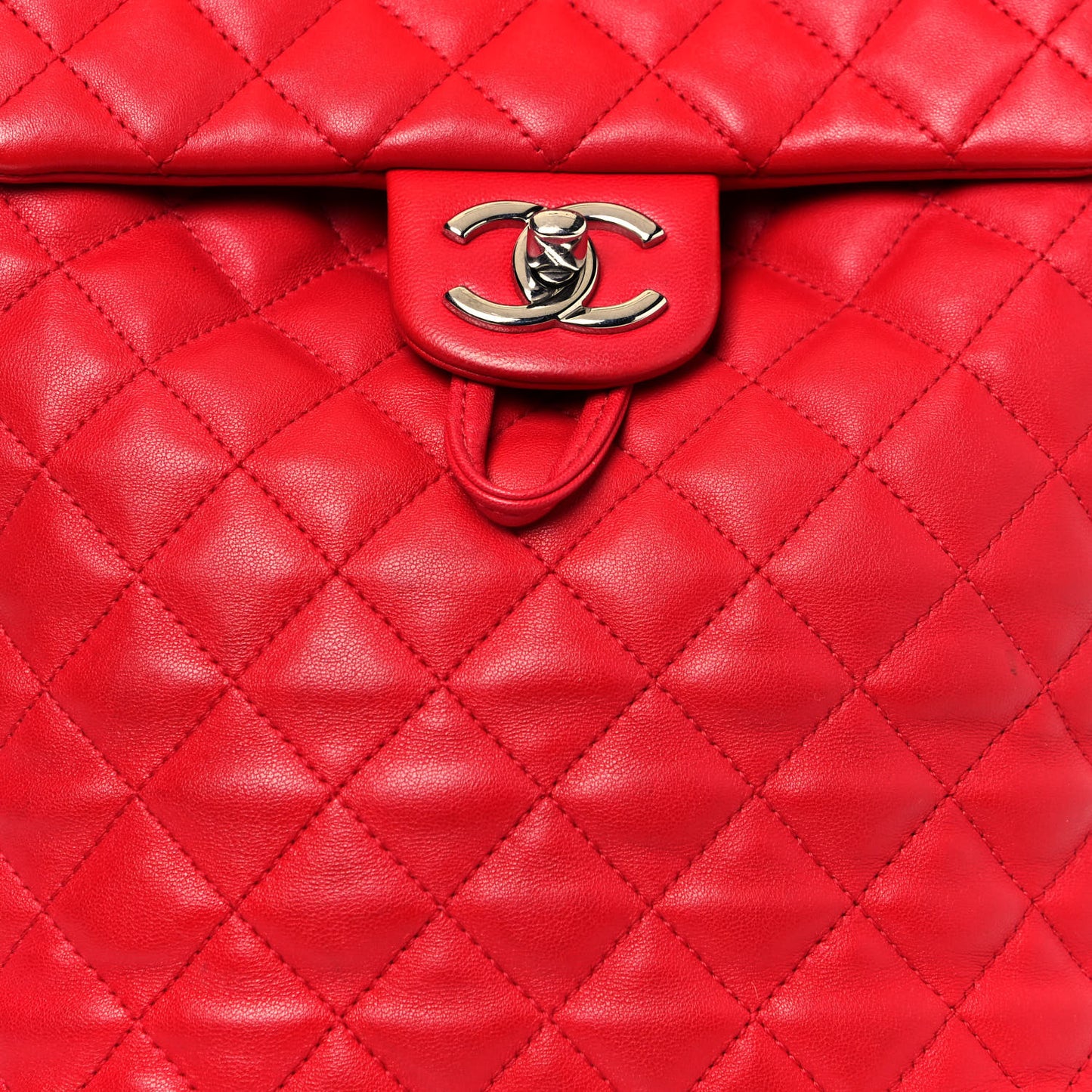 Lambskin Quilted Small Urban Spirit Backpack Red