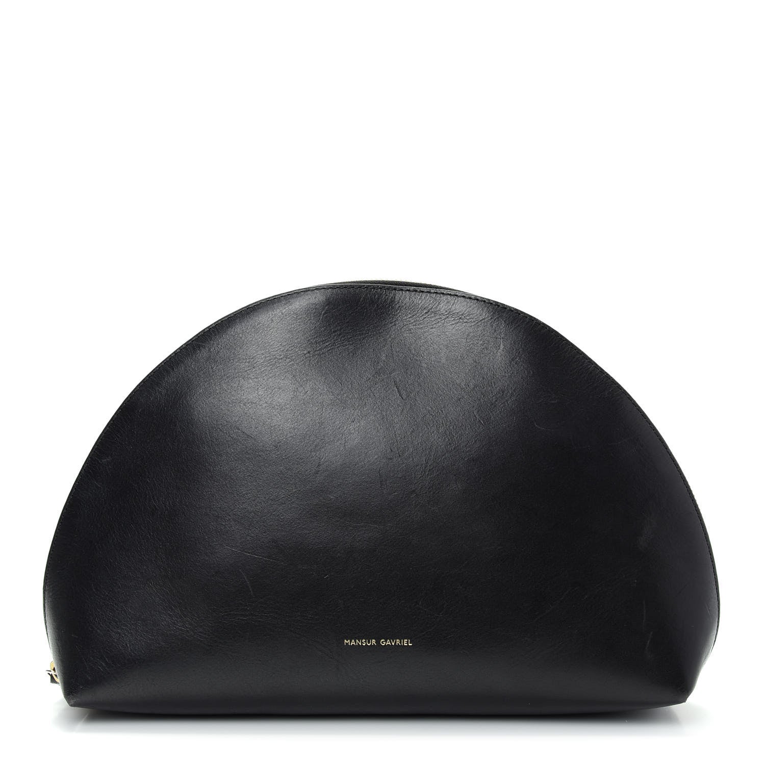 Mansur Gavriel Calfskin Half Moon Clutch Black 1 of 10