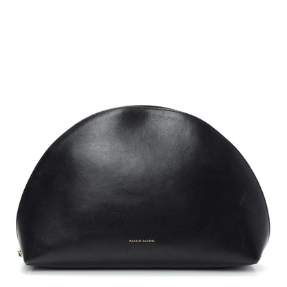 Mansur Gavriel Calfskin Half Moon Clutch Black 1 of 10