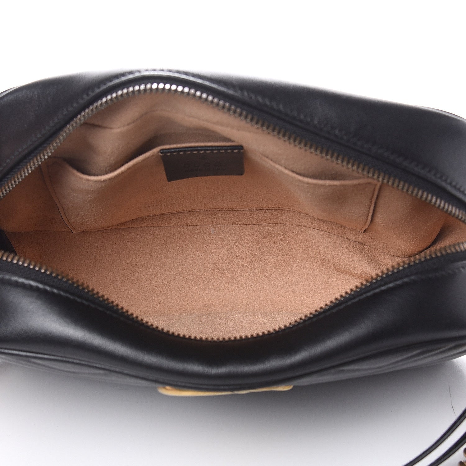 Gucci Calfskin Matelasse Small GG Marmont Chain Shoulder Bag Black 5 of 10