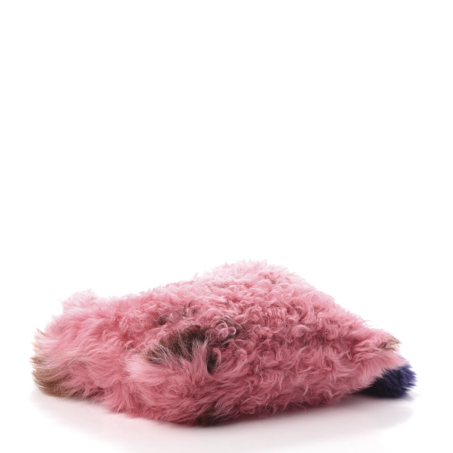 Prada Montone Shearling Fox Fur Shoulder Bag Begonia Cammello 4 of 8