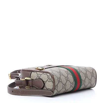 Gucci GG Supreme Monogram Web Mini Ophidia Shoulder Bag Brown 4 of 9