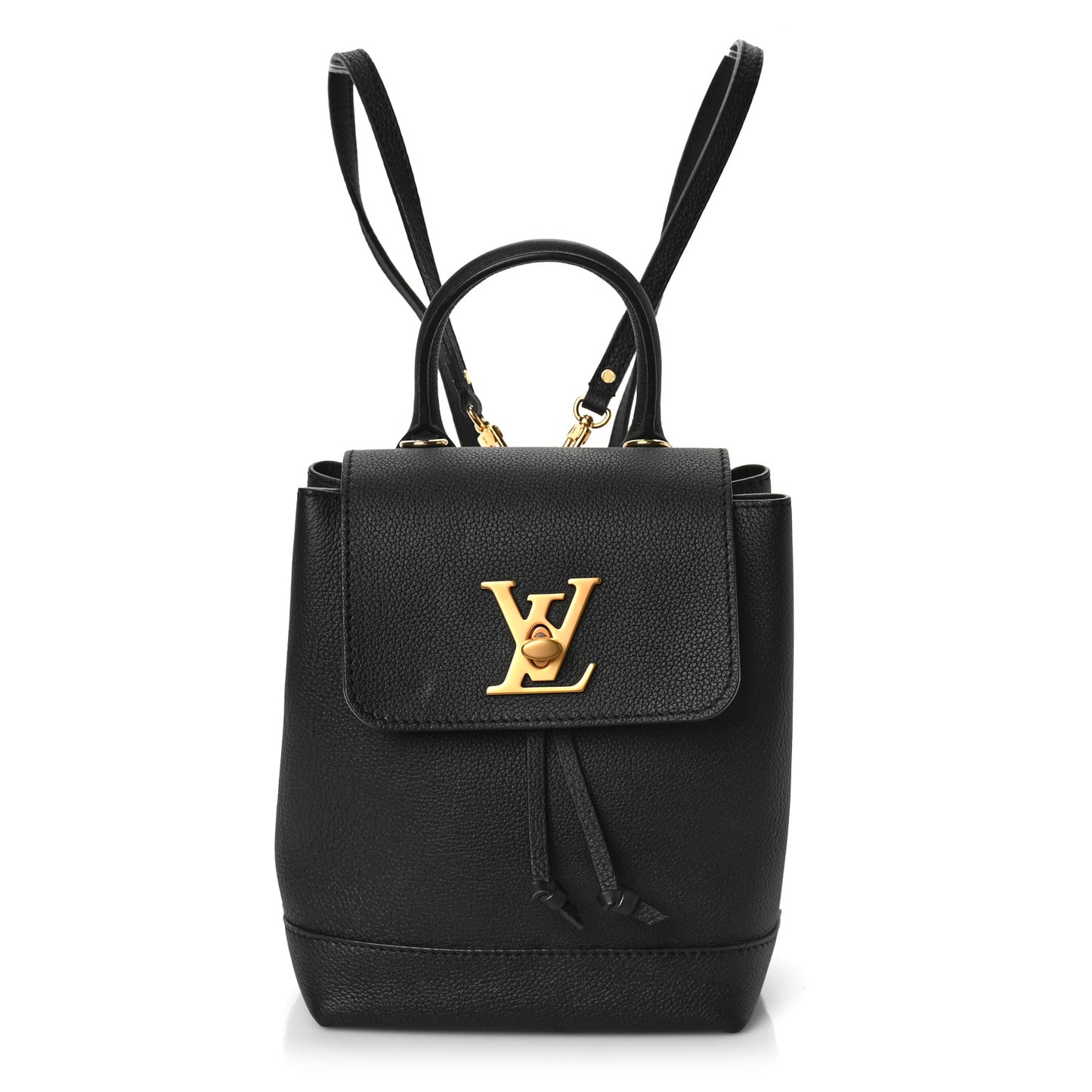 Calfskin Lockme Mini Backpack Black