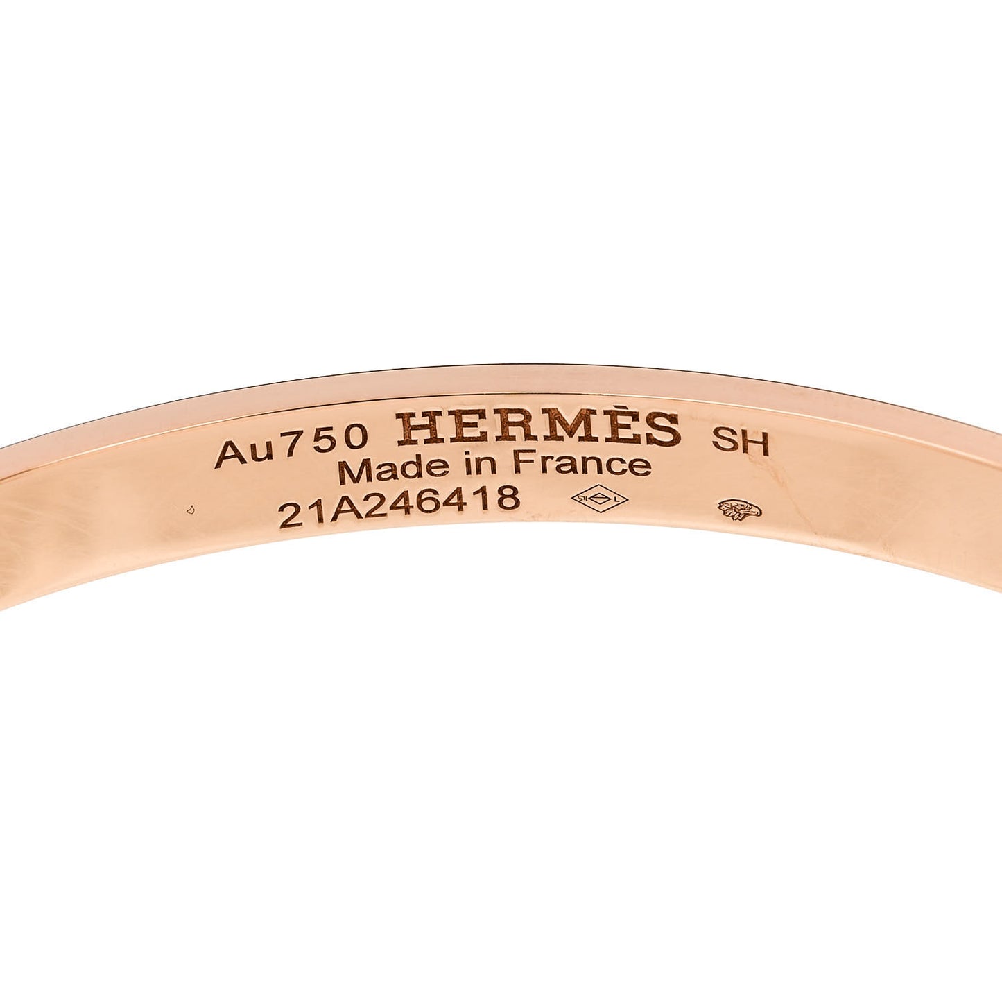 18K Rose Gold Diamond PM H D'Ancre Bracelet SH