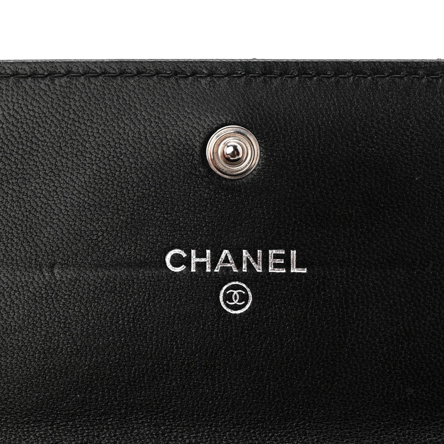 Chanel Calfskin Quilted Crystal CC Star Flap Wallet Black 6 of 7