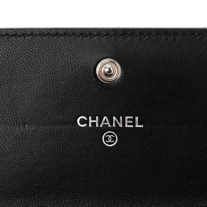 Chanel Calfskin Quilted Crystal CC Star Flap Wallet Black 6 of 7