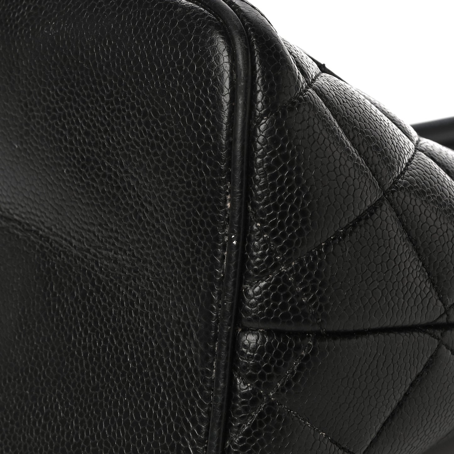 Caviar Quilted Medallion Tote Black