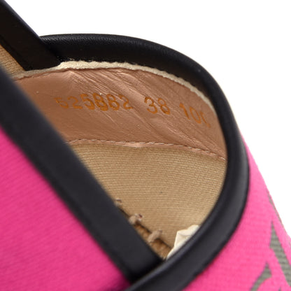 Gucci Canvas Logo Espadrilles 38 Cyclamen Rose Black 11 of 12