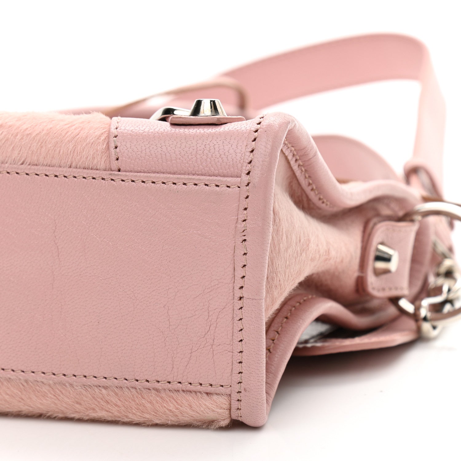 Balenciaga Calf Hair Classic Silver Hardware Mini City Pink 10 of 14