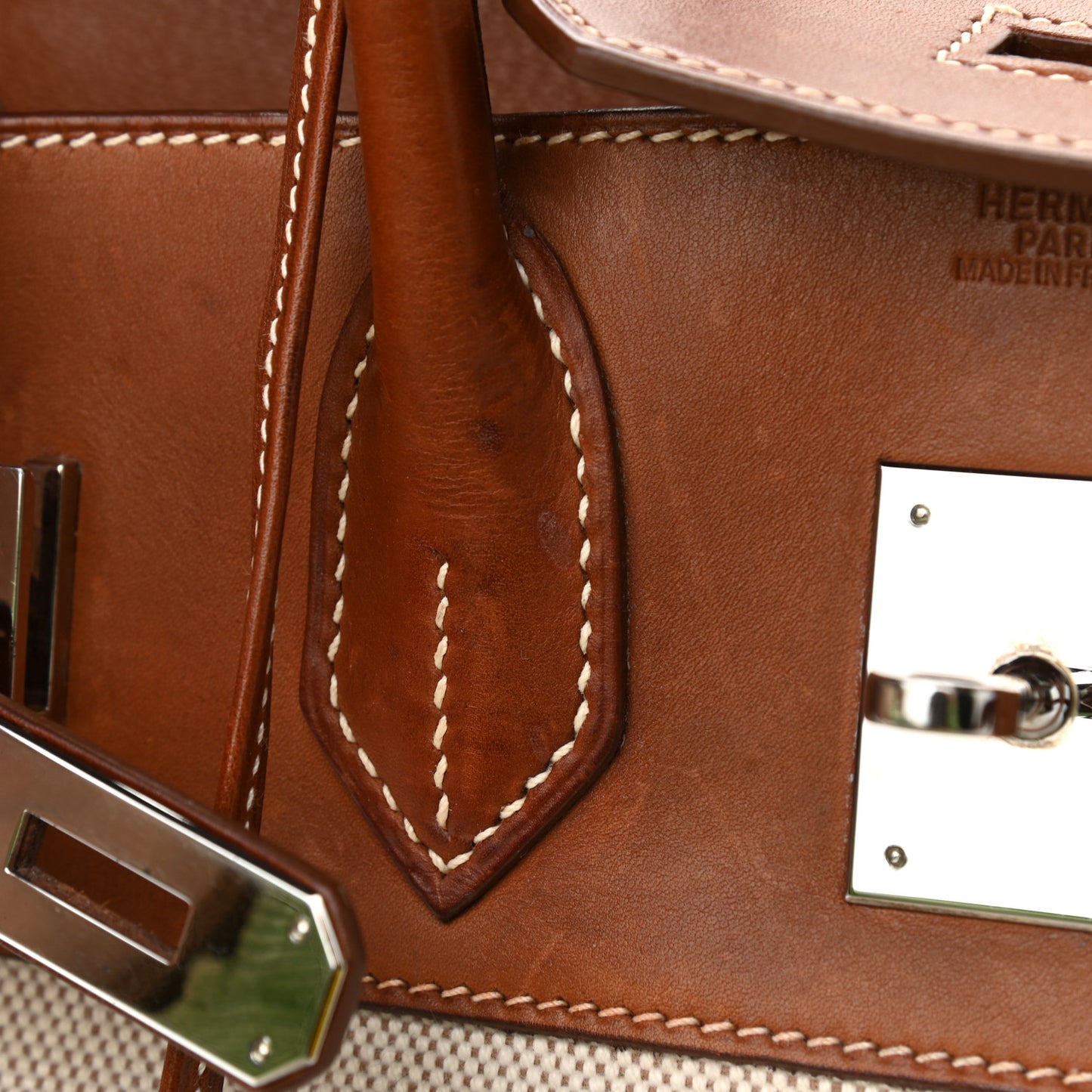 Toile Barenia Birkin 30 Fauve