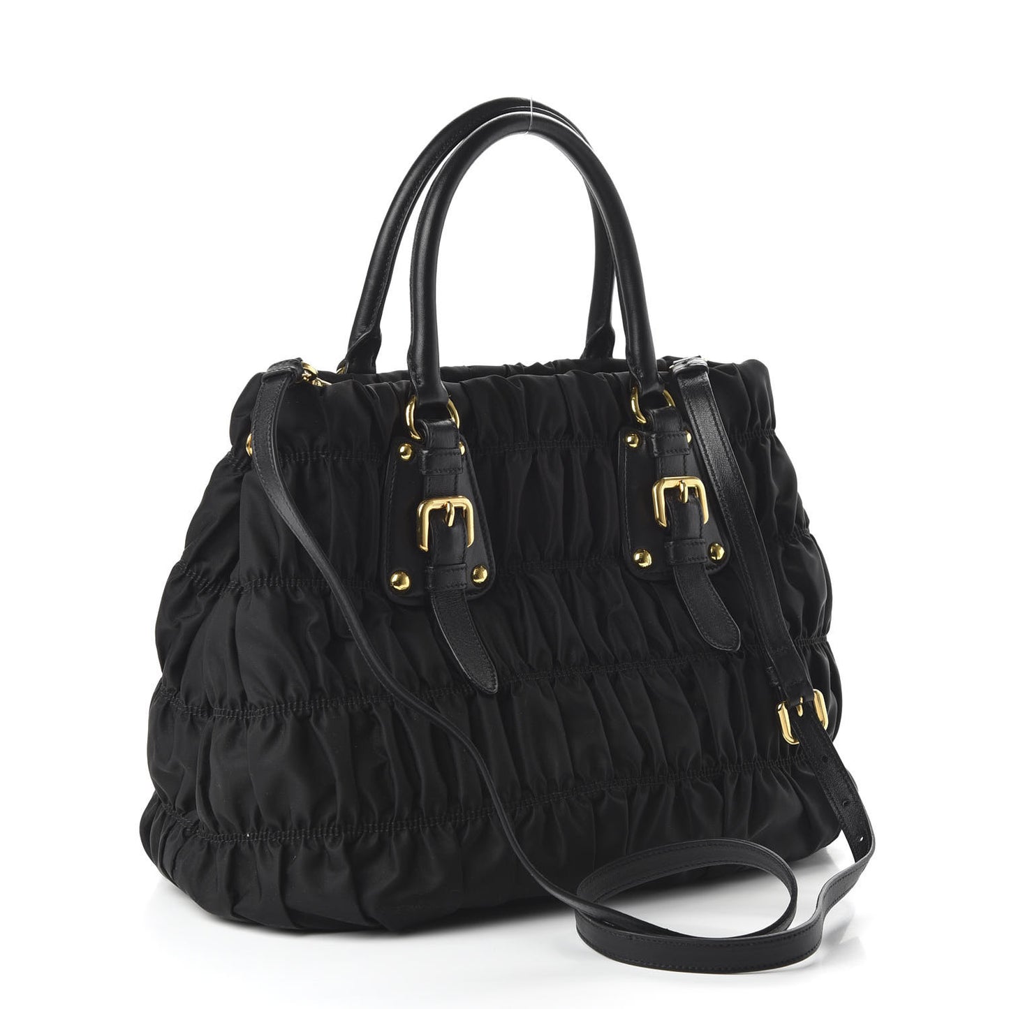 Tessuto Nylon Gaufre Tote Black