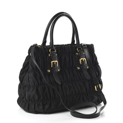 Prada Tessuto Nylon Gaufre Tote Black 3 of 9