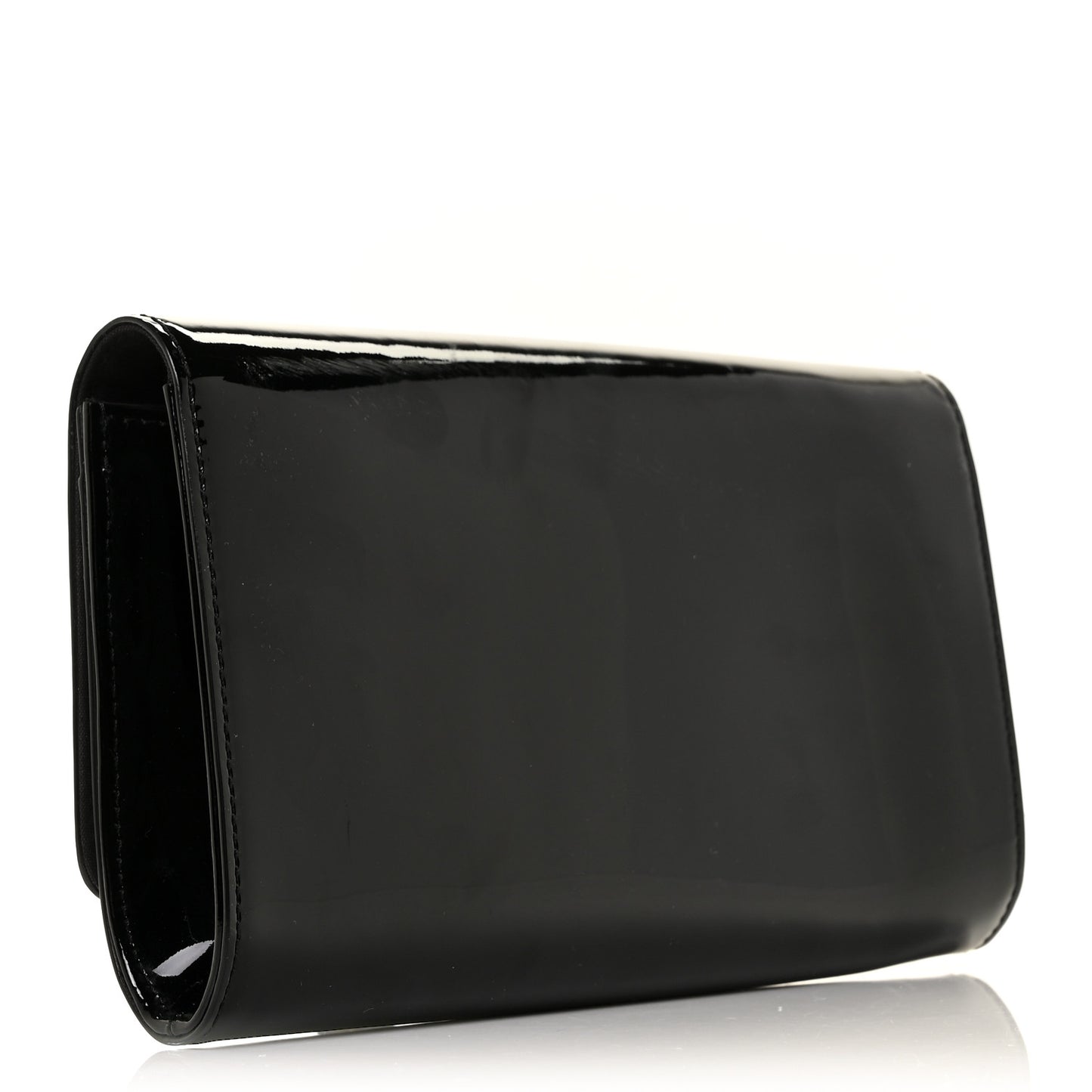 Patent Louise Clutch Black
