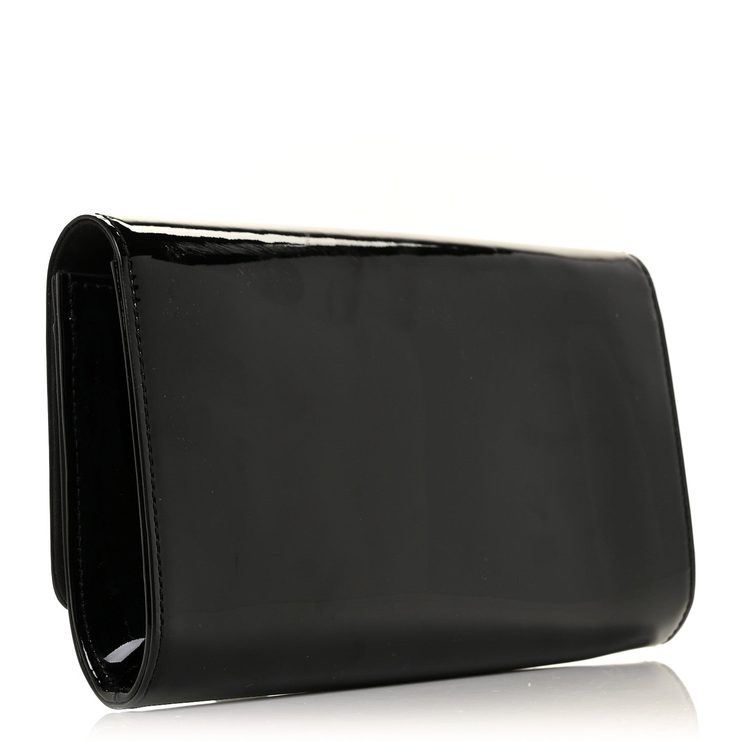 Louis Vuitton Patent Louise Clutch Black 3 of 10