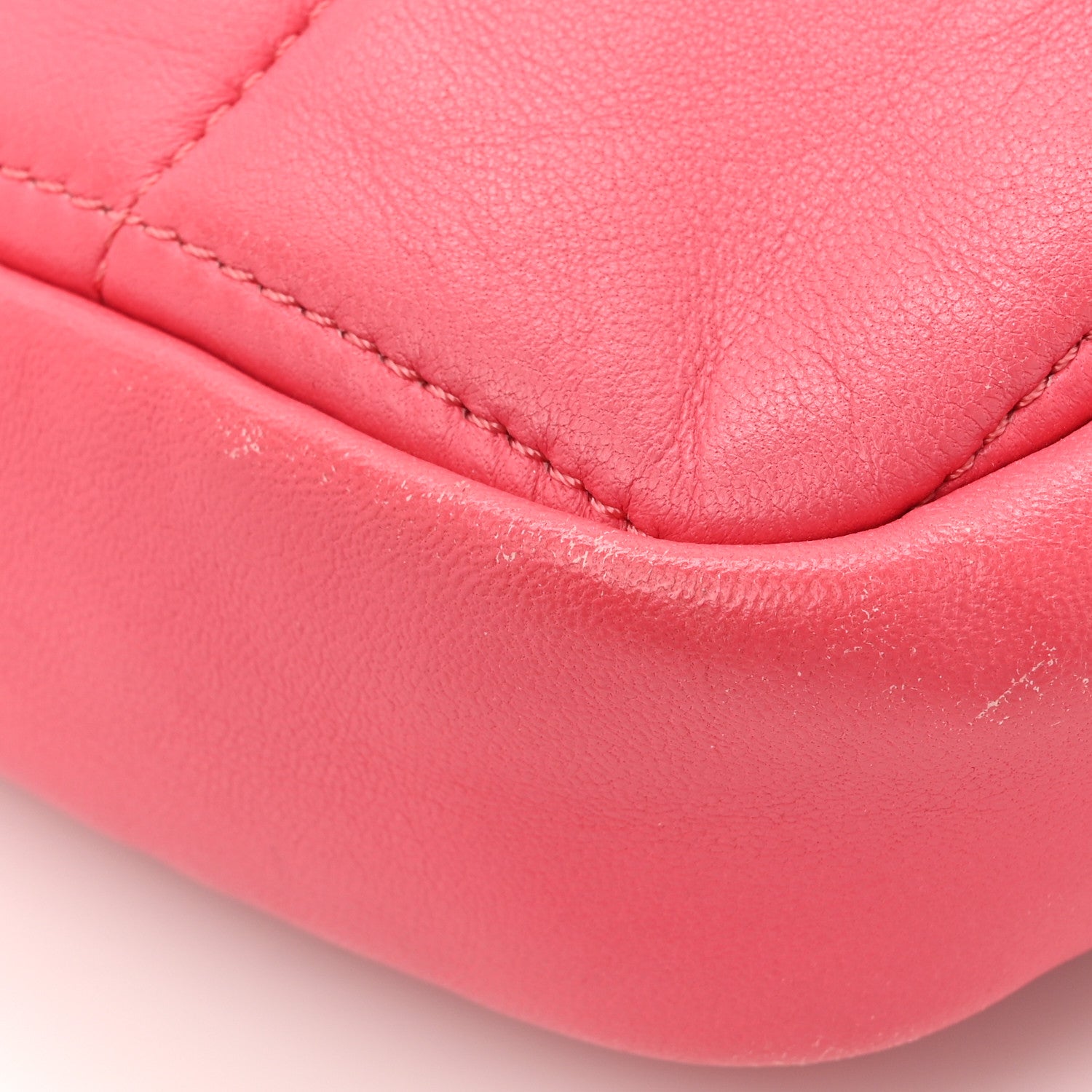 Chanel Lambskin Quilted Diamond Clutch With Chain Pink 12 of 17