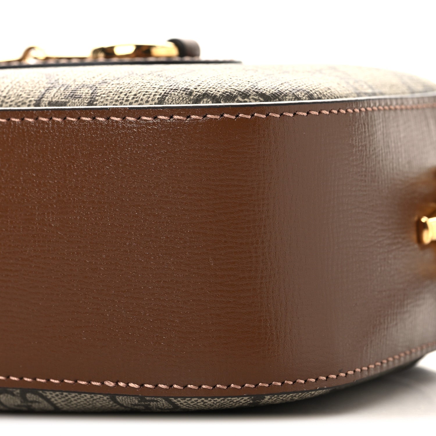 Gucci GG Supreme Monogram Mini Horsebit 1955 Camera Shoulder Bag Beige Brown Sugar 10 of 10