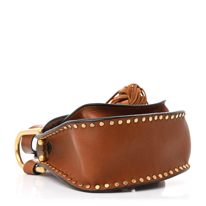 Chloe Calfskin Braided Mini Hudson Shoulder Bag Caramel 4 of 10