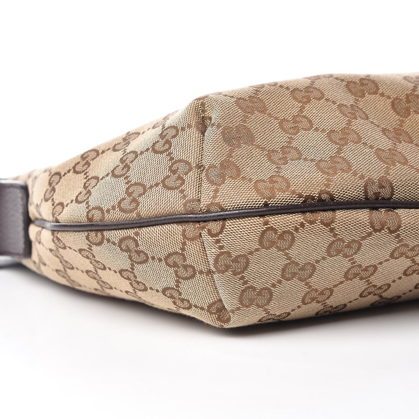 Monogram Web Medium Half Moon Hobo Dark Brown