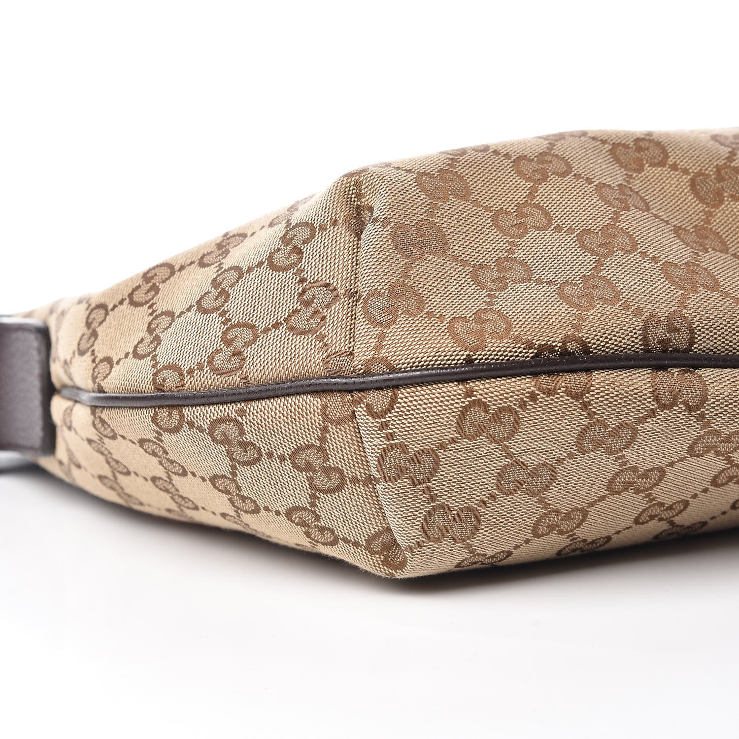 Gucci Monogram Web Medium Half Moon Hobo Dark Brown 8 of 9