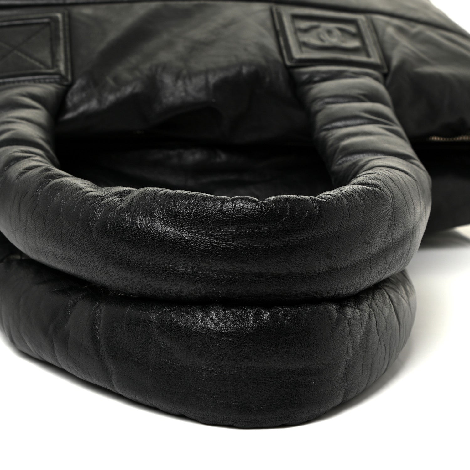 Chanel Lambskin Quilted Medium Coco Cocoon Reversible Tote Black 16 of 19