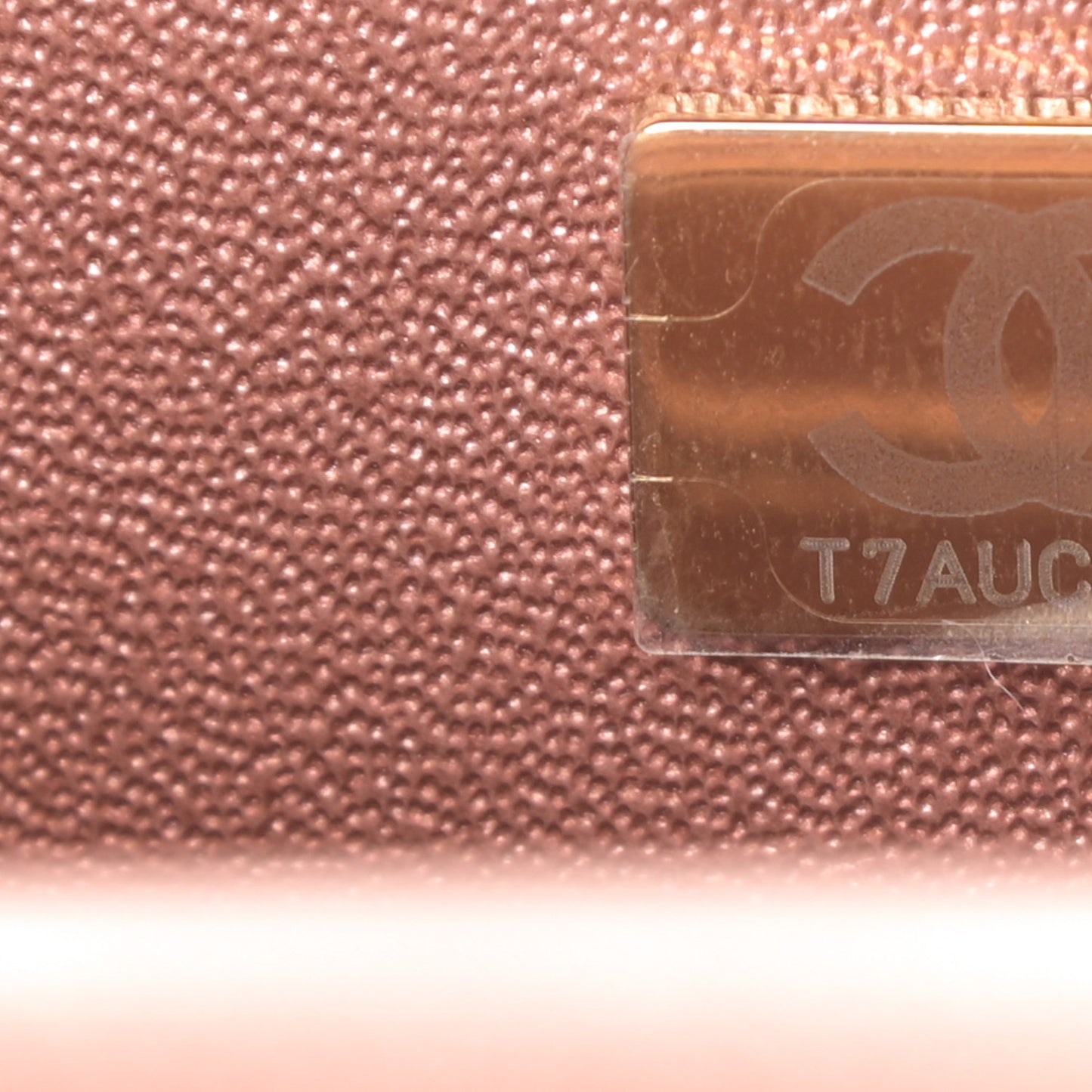 Metallic Grained Calfskin Quilted 2.55 Reissue Mini Flap Copper Pink