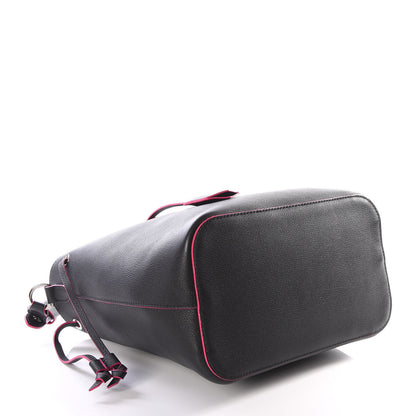 Louis Vuitton Calfskin Lockme Bucket Black 3 of 14